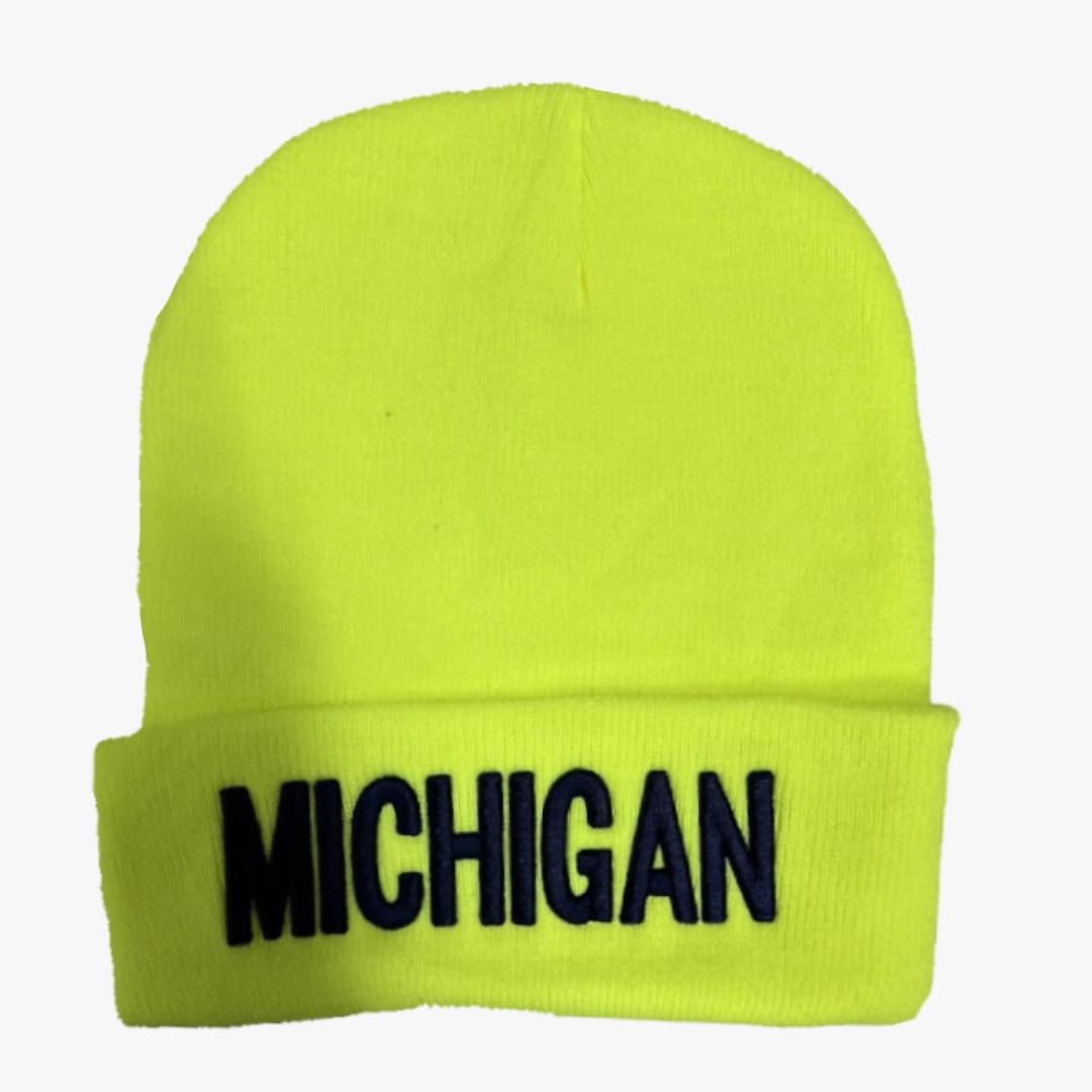 MICHIGAN LOGO KNIT FOLDABLE WHOLESALE WINTER HATS - 601401