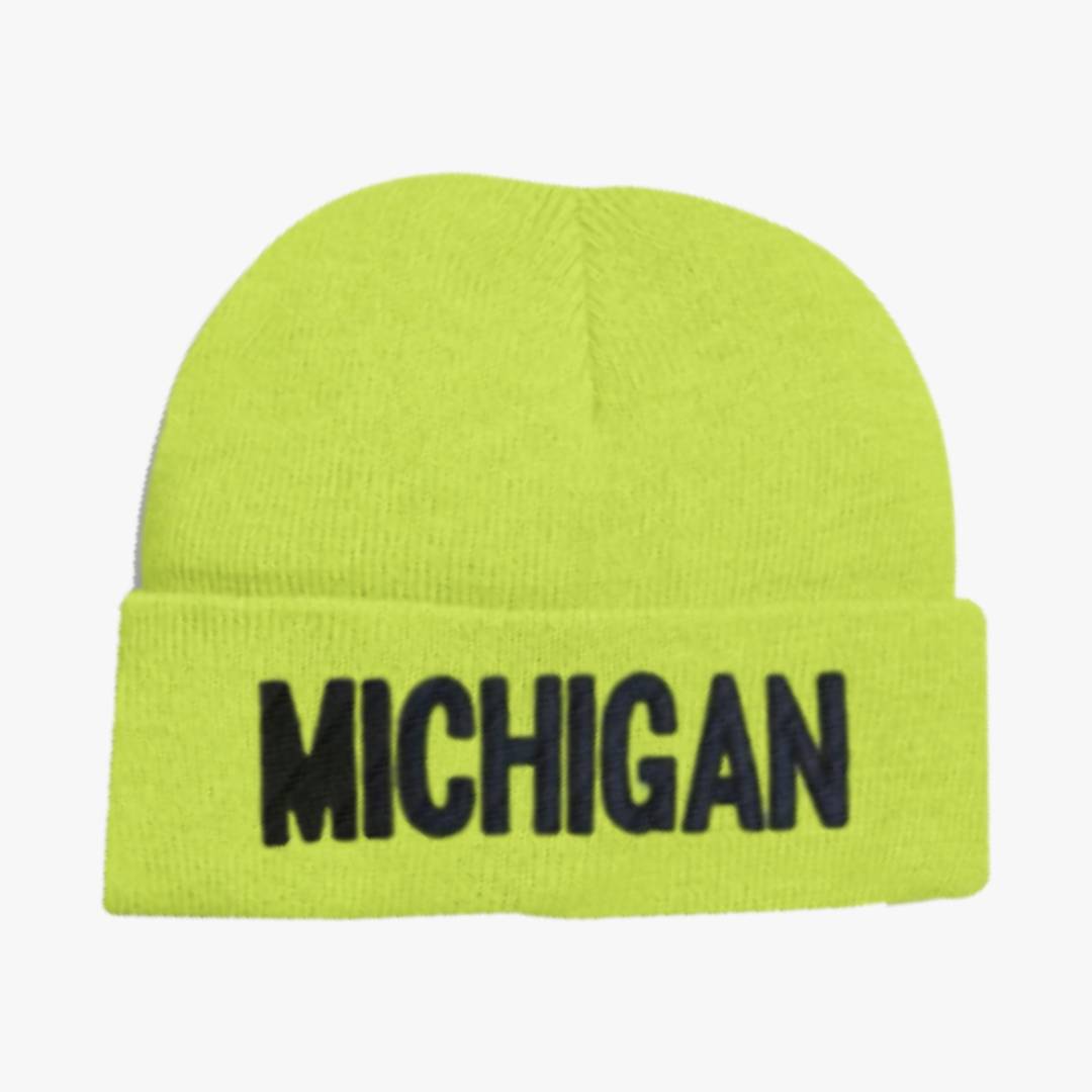 MICHIGAN LOGO KNIT FOLDABLE WHOLESALE WINTER HATS - 601401