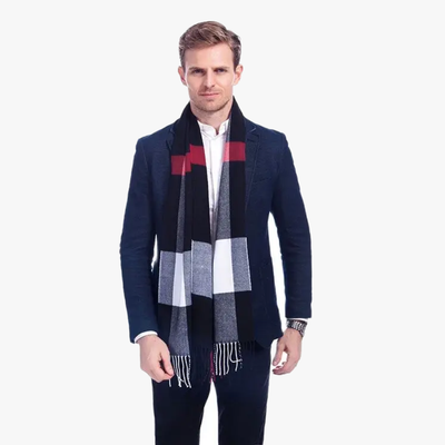 THERMAXX MEN WINTER SCARF CHECKERED PRINT ASSORTED 68 in X 12 in - 6976