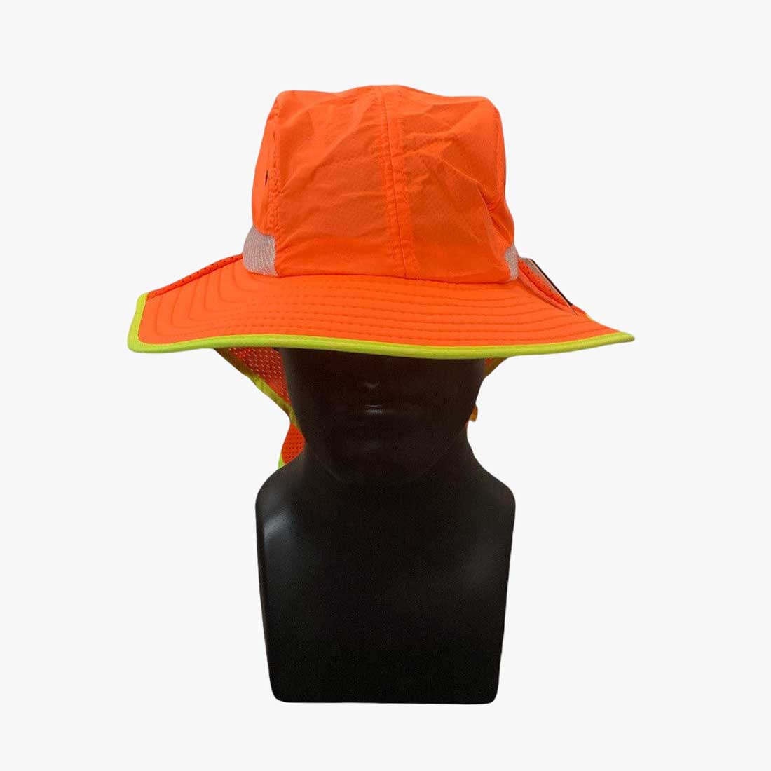 WHOLESALE HIGH-VISIBILITY COTTON SAFETY HATS WITH BACK MESH - 6015