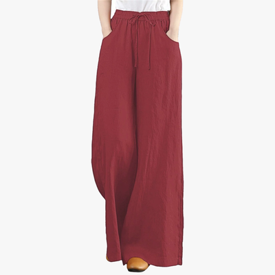 ST.CHRISTINA COTTON WIDE LEG WHOLESALE WOMEN SUMMER PANTS ASSORTED COLORS SMALL/MEDIUM AND LARGE/XL