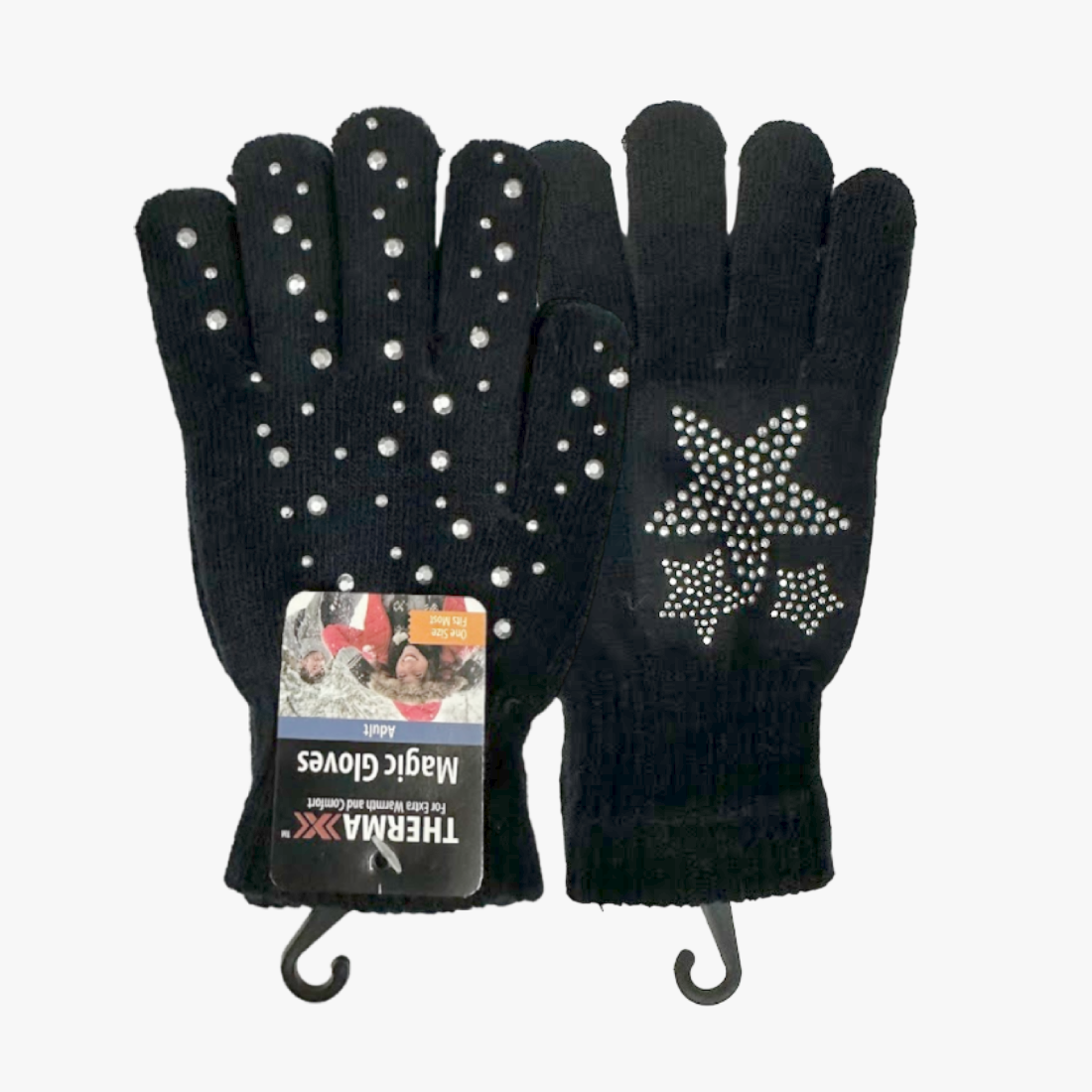 THERMAXX WOMEN MAGIC WINTER FASHION GLOVES WITH STONES - 6871