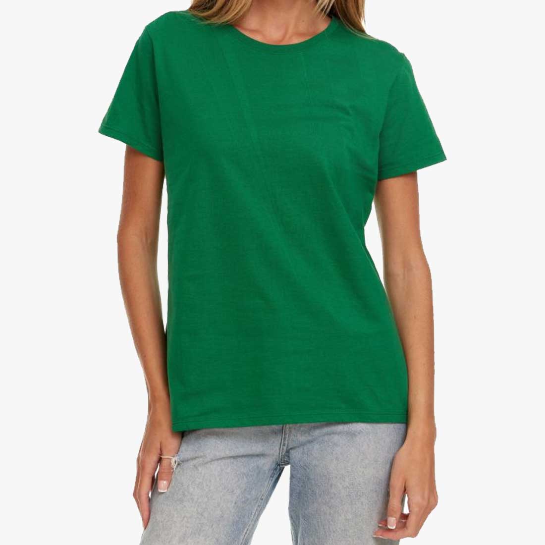 WHOLESALE WOMEN 100% COTTON SHORT SLEEVE T SHIRTS ASSORTED COLORS - 3573