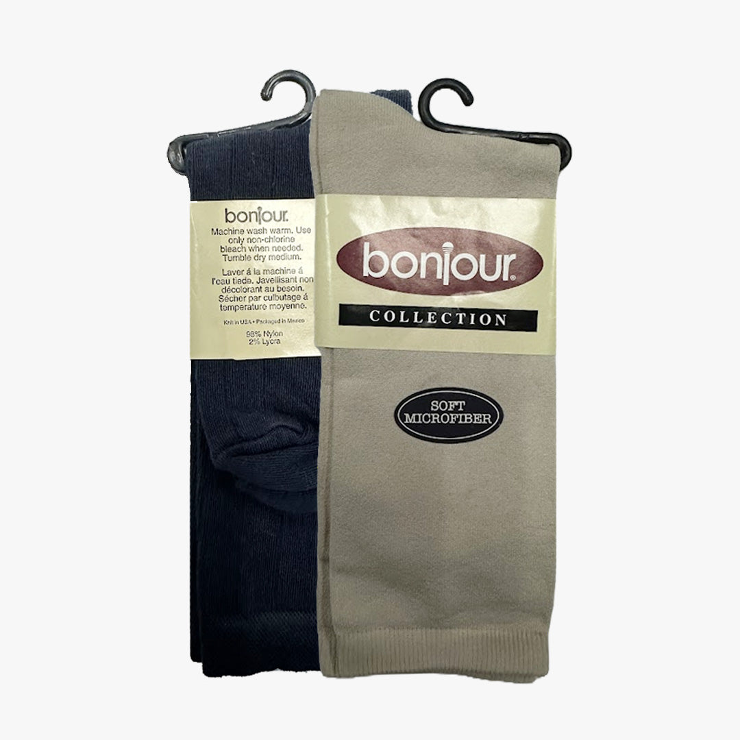 WHOLESALE BONJOUR TROUSER SOCKS ASSORTED COLORS ONE SIZE - 1291