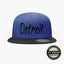 DETROIT UNITED WEAR FLAT SNAPBACK CAP BLUE WHITE VISOR  - 60250121