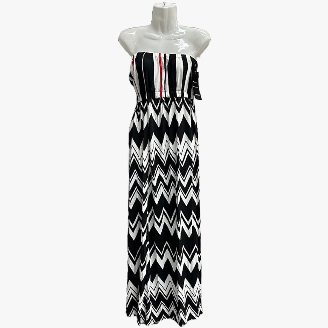 CLASSIC CHEVRON STRAPLESS MAXI DRESS ASSORTED COLORS - 670130