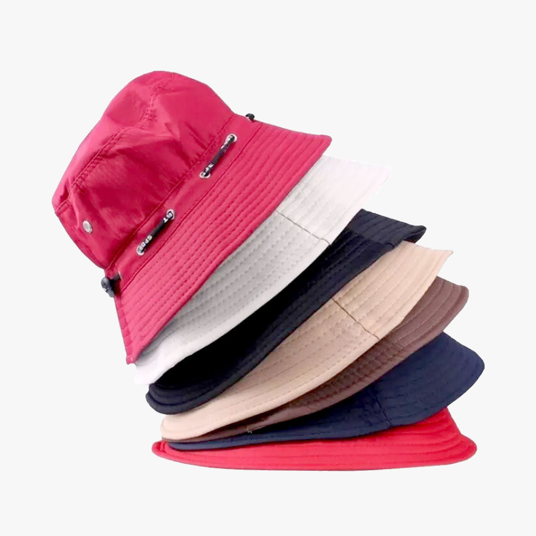 ADJUSTABLE COTTON FISHERMAN HATS ASSORTED COLORS (231609) - 60208