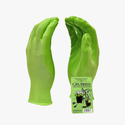 GRUBBIES LADIES NYLON SHELL WITH THIN NITRILE COATING HOME AND GARDEN GLOVES (4632C LD) - 8393