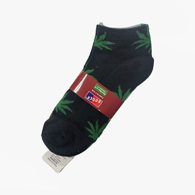 RODEX WOMENS LOWCUT CANNABIS LOGO SOCKS SIZE 9-11 ASSORTED COLORS (2066A)