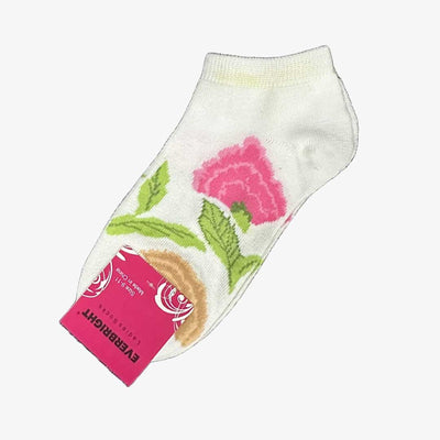 WHOLESALE 3 PACK WOMEN LOWCUT EVERBRIGHT SOCKS FLOWER PRINT ASSORTED (00011) - 2288