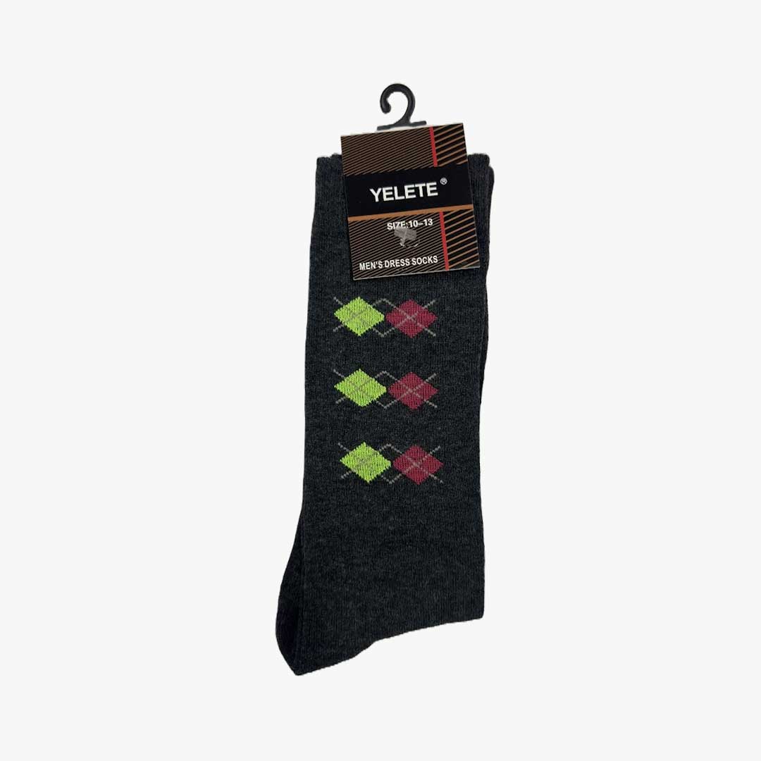 YELETE MEN FASHION DRESS SOCKS 12 PACK 10-13 (513DS035) - 2727