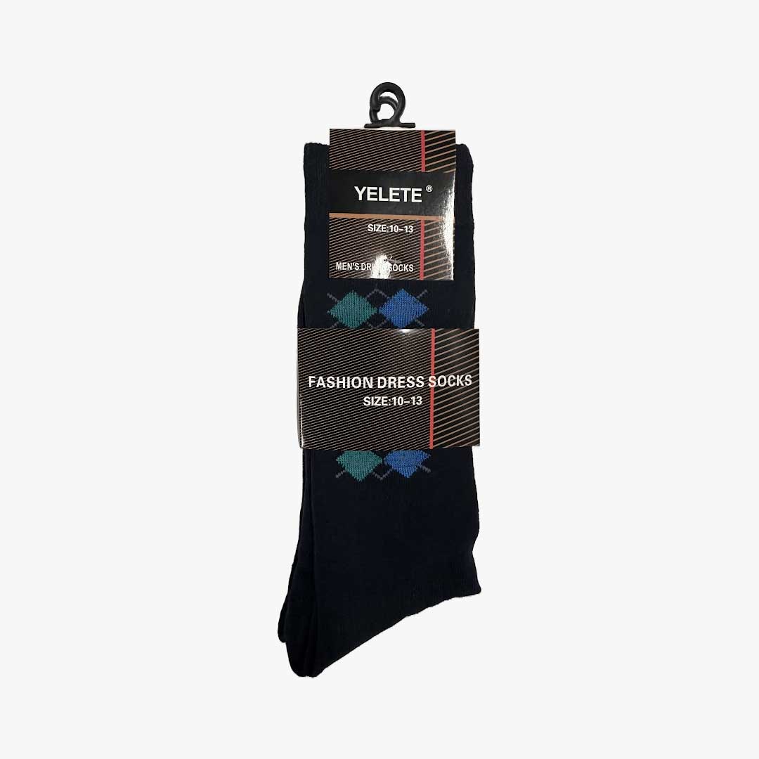 YELETE MEN FASHION DRESS SOCKS 12 PACK 10-13 (513DS035) - 2727