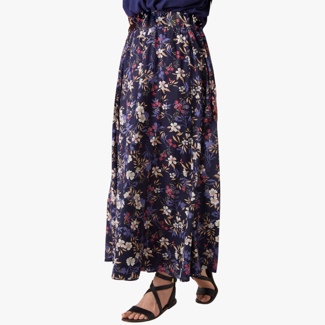 Z FASHION FLORAL MAXI SKIRT ASSORTED COLORS SMALL/MEDIUM AND LARGE/XL