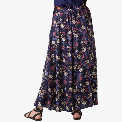 Z FASHION FLORAL MAXI SKIRT ASSORTED COLORS SMALL/MEDIUM AND LARGE/XL